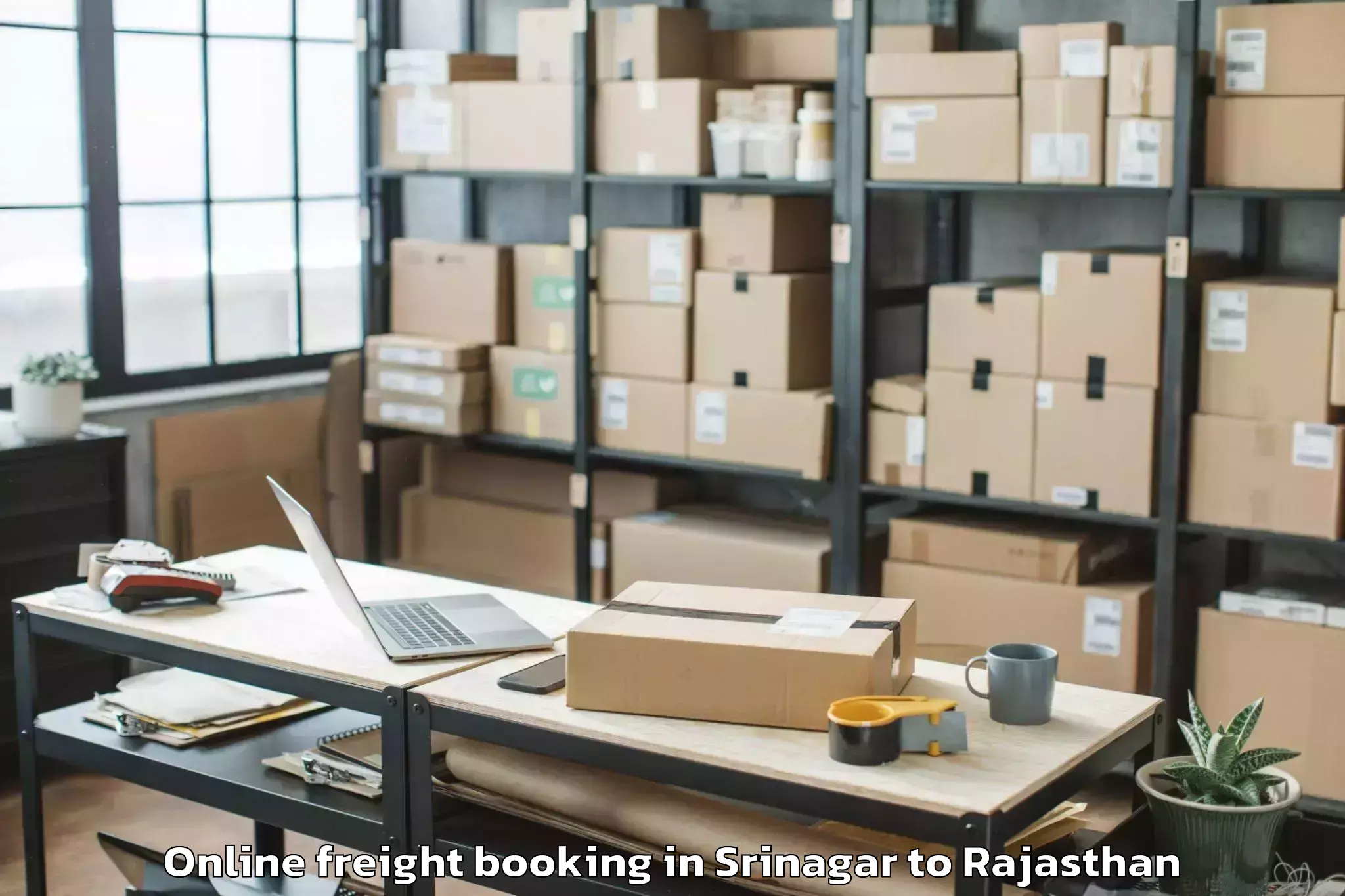 Srinagar to Bagru Online Freight Booking Booking